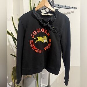 Kenzo Paris x H&M Collab Black Sweatshirt Embroidered